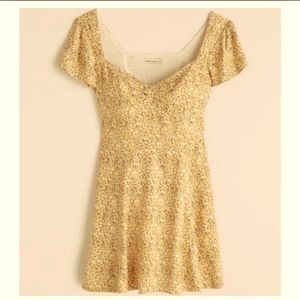 Abercrombie Knot Front Yellow Floral Dress